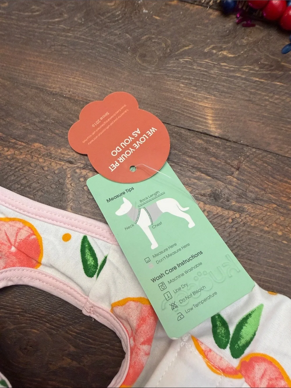 Kuoser Citrus Grapefruit Print Dog Cat Surgical Recovery Suit Onesie NWT XS 🐕 🐈